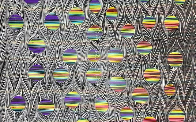 Marbled paper: peekaboo