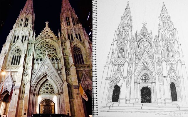 St. Patrick's Cathedral drawing